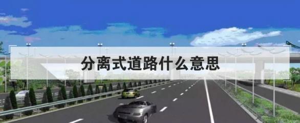 分离式道路是什么意思