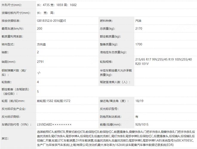 大众途观L PRO 380TSI两驱版亮相工信部 动力再升级5