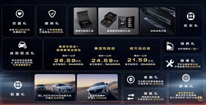 向赛道！全新凯迪拉克 CT5 一口价21.59万起2