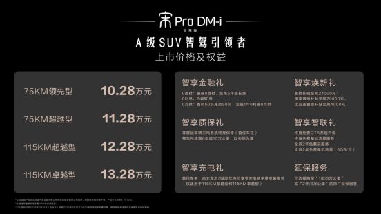 全系标配天神之眼C 比亚迪宋Pro DM-i智驾版上市2