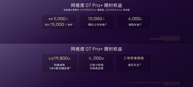 标配乾崑智驾ADS SE 阿维塔07 Pro+上市售21.99万起3